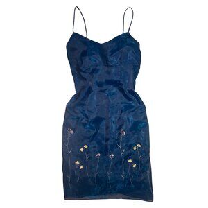 Blue Vintage Formal Slip Dress